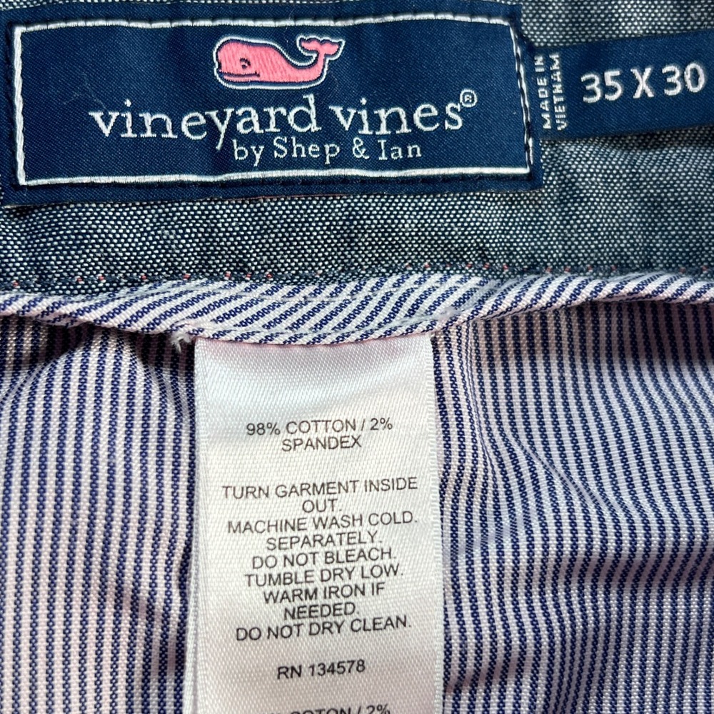 Vineyard Vines Mens Breaker Pant Pink Cotton Stretch Chino Trousers 36x30 - Picture 3 of 9